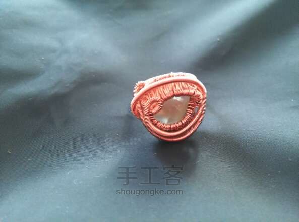 葡萄石戒指一枚，帽帽家的水晶DIY方法 第24步