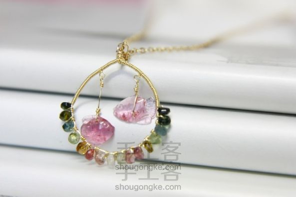 碧玺小鱼耳环改做吊坠~小鱼游呀游，很可爱哦~ 第3张