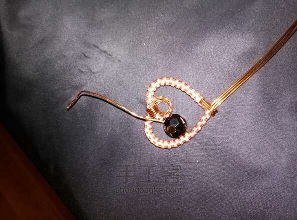 绕线心形吊坠1手工制作教程 第18步