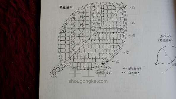 鈎織的蕾絲杯墊製作方法 第1步