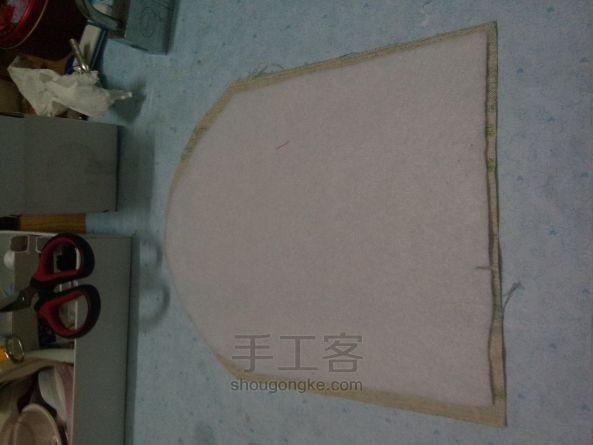 眼镜袋，布艺手工DIY教程 第4步