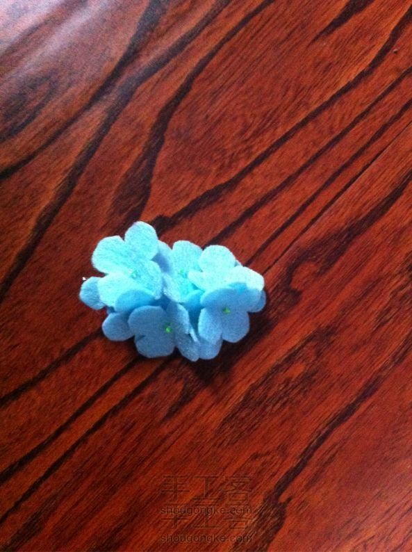 甜美不织布绣球花发箍 DIY手工制作教程