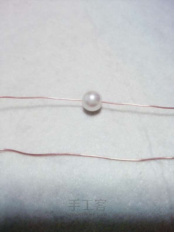绕线珍珠戒指制作方法 第3步