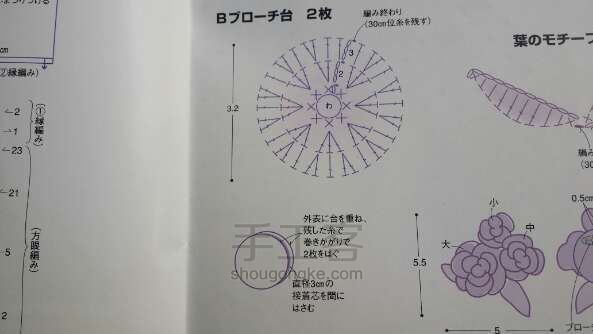 浪漫紫色玫瑰蕾絲袋 钩织方法 第4步