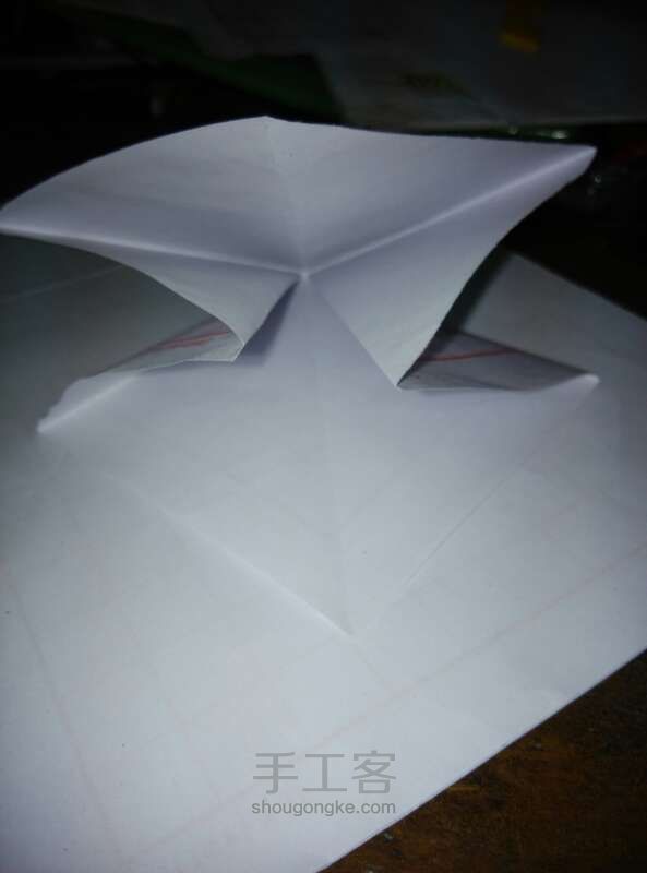 纸折杂色百合方法 第3步