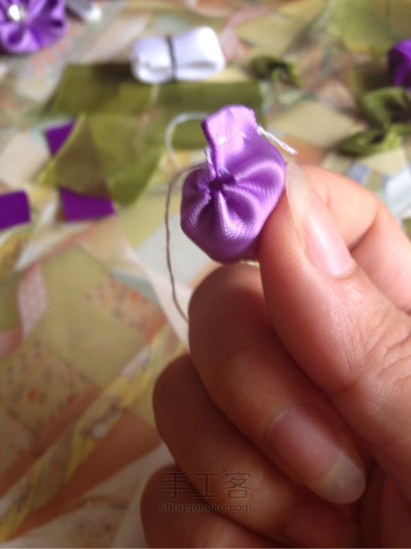 风铃花头饰diy制作教程 第6步
