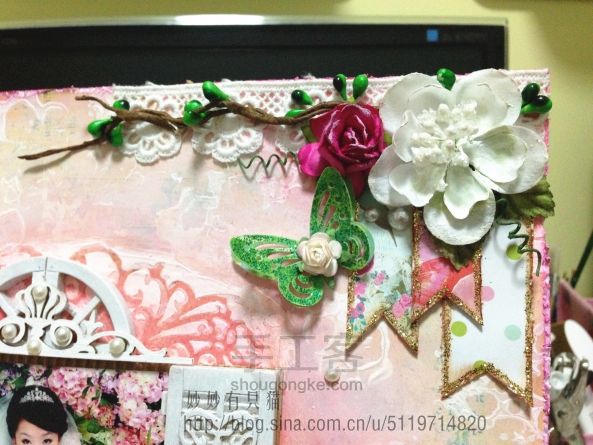 scrapbook手工DIY剪贴-花园里的春天  第2步