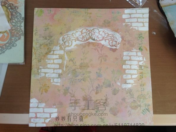 scrapbook手工DIY剪贴-花园里的春天  第3步