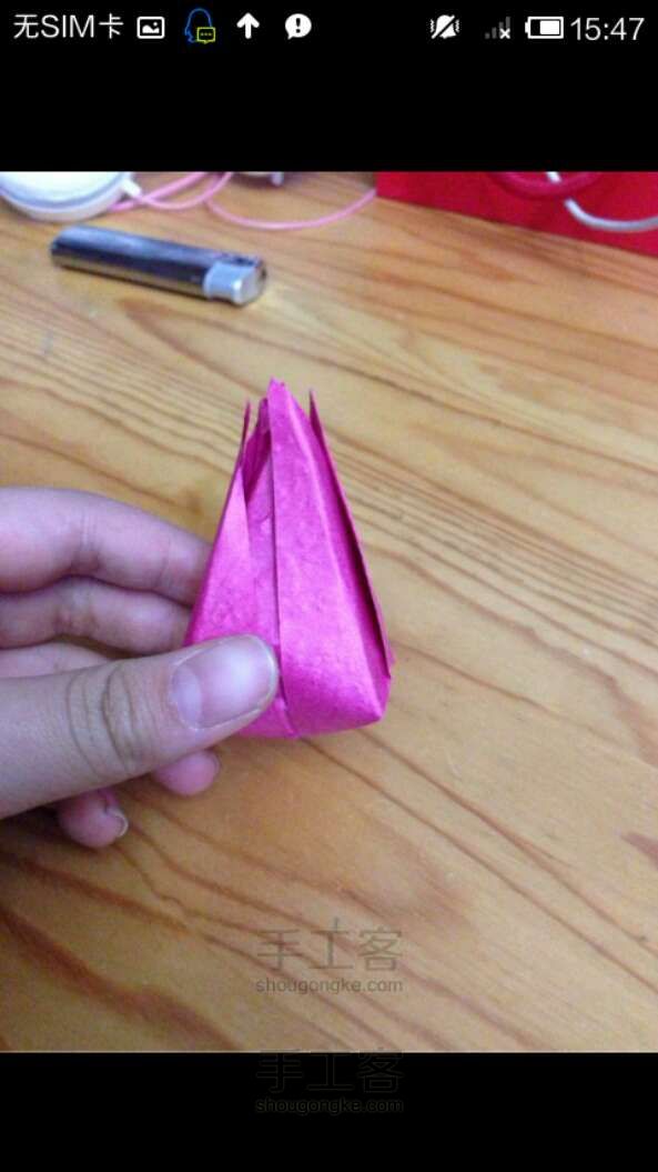 小花折纸教程 第7步