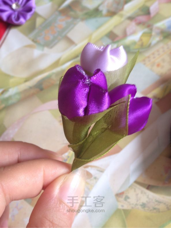 风铃花头饰diy制作教程 第21步