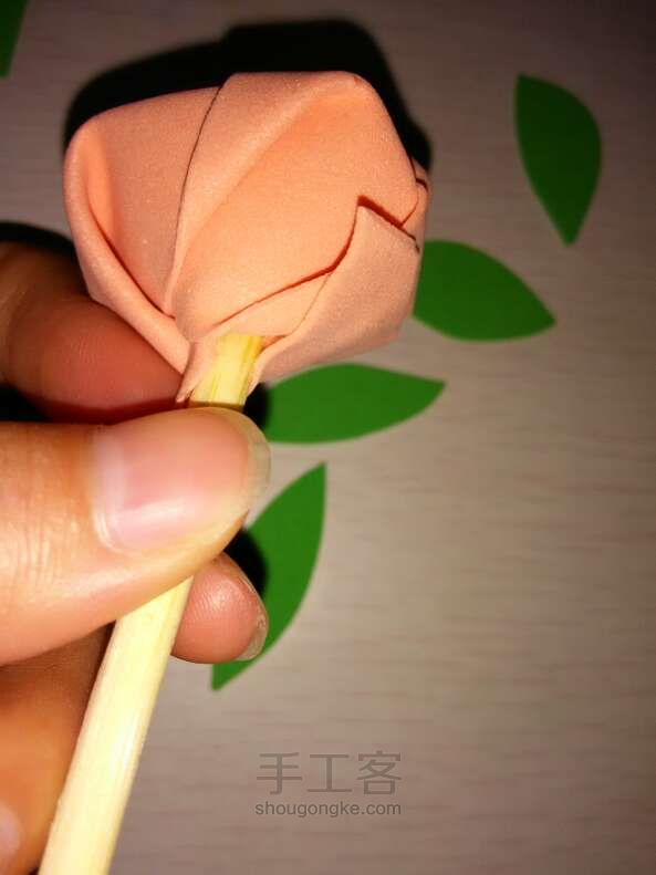 玫瑰花 折纸教程 第10步