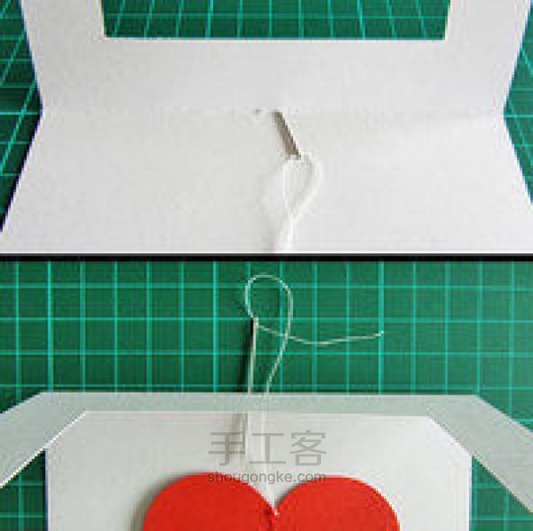 【创纸艺】可爱的台卡制作教程，送给你心爱的他/她 第7步