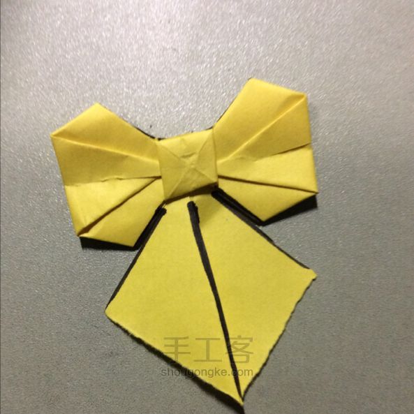 纸做的蝴蝶结🎀教程 第14步