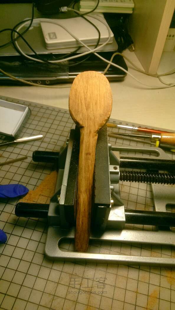 木艺教程：笨勺子 第4步