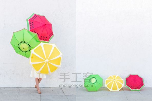 DIY水果图案雨伞 第1步