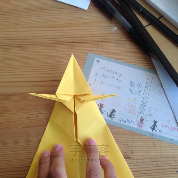 孔雀折纸教程 第22步