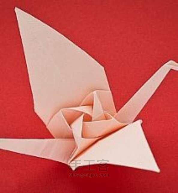 玫瑰花千纸鹤 折纸教程 第4步