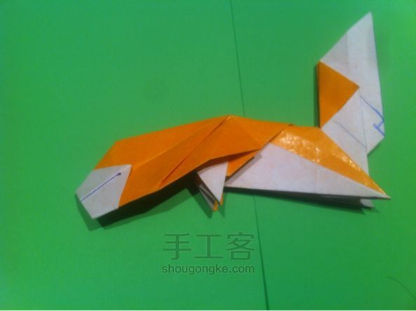 【狡猾的狐狸折纸】手工制作教程（二） 第16步