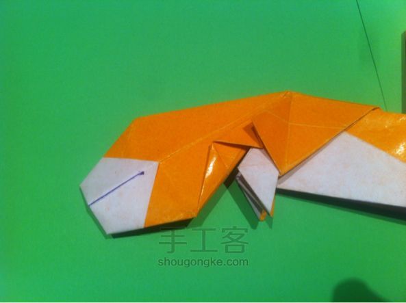 【狡猾的狐狸折纸】手工制作教程（二） 第20步