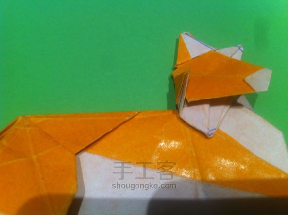 【狡猾的狐狸折纸】手工制作教程（二） 第85步