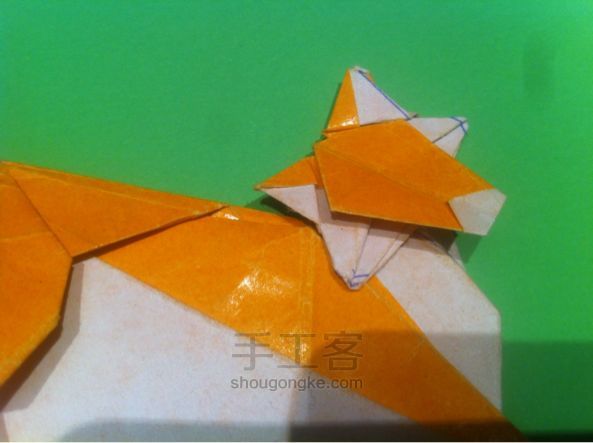 【狡猾的狐狸折纸】手工制作教程（二） 第86步