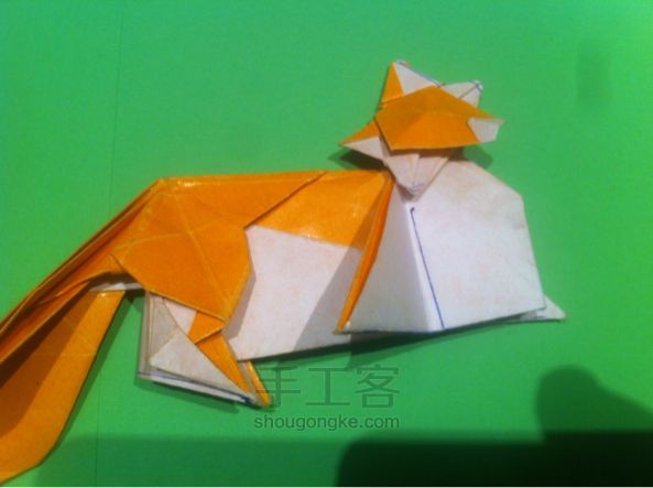 【狡猾的狐狸折纸】手工制作教程（二） 第88步