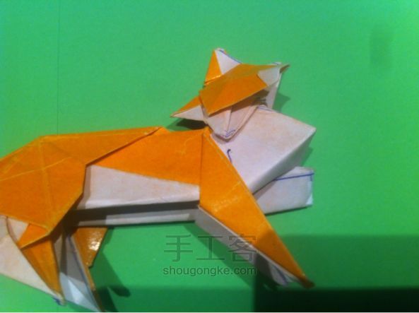 【狡猾的狐狸折纸】手工制作教程（二） 第100步