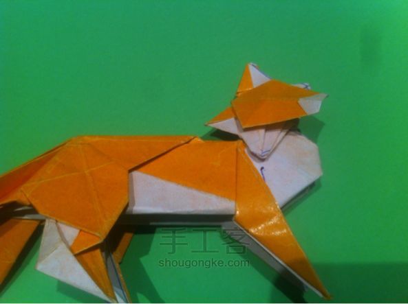 【狡猾的狐狸折纸】手工制作教程（二） 第102步