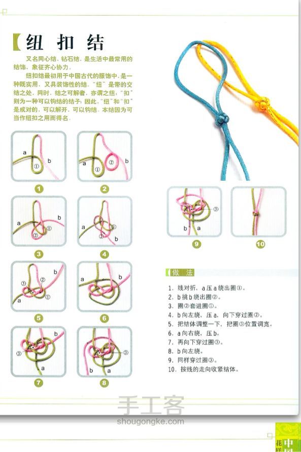 中国结几款简单的编制方法。 第3步