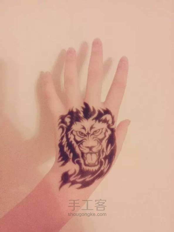 手绘纹图教程     狮子 第24步