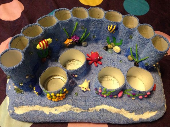 海洋世界粘土珍珠泥之儿童玩具筒制作教程 第14步