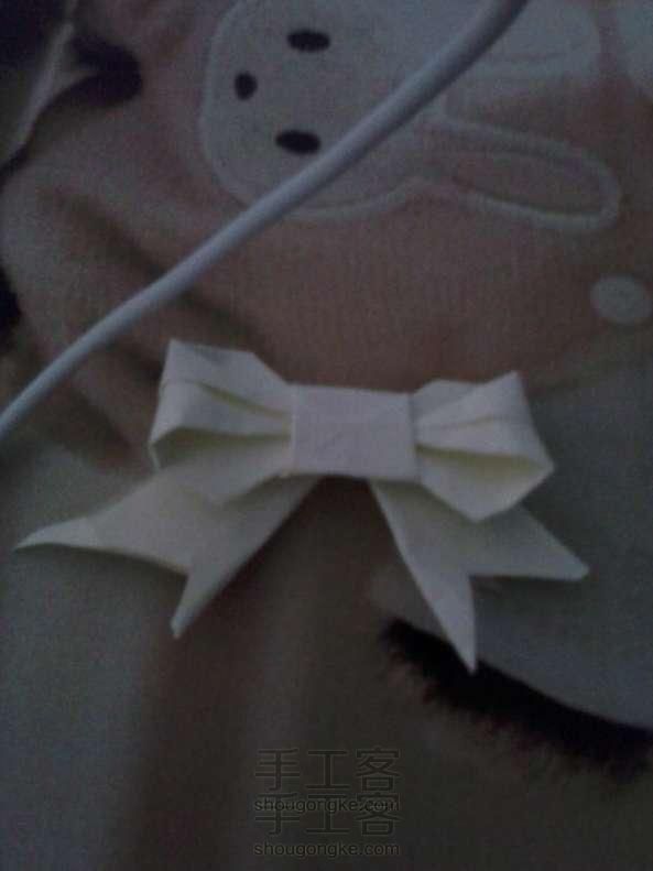可爱蝴蝶结折纸方法