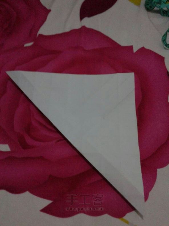 川崎玫瑰折纸详解 第2步