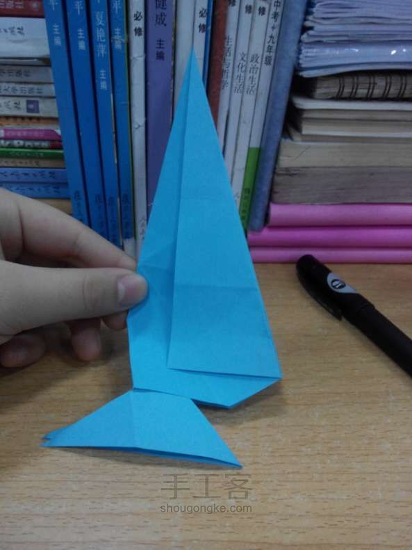 折纸手工  萌哒哒的小企鹅 第10步