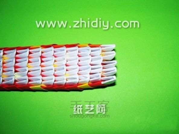 折纸三角插眼镜蛇手工制作教程 第21步