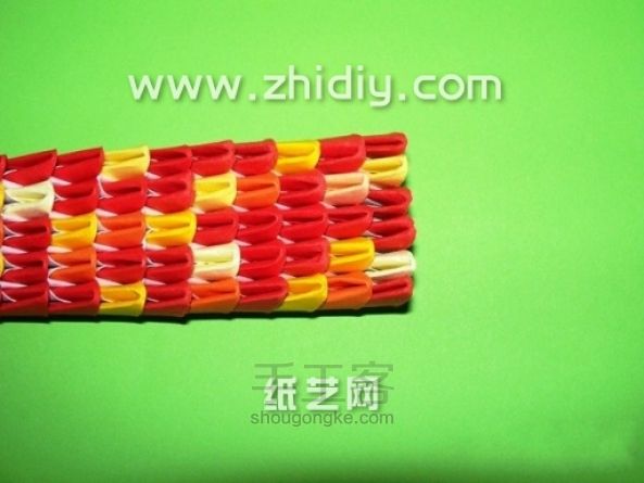 折纸三角插眼镜蛇手工制作教程 第22步