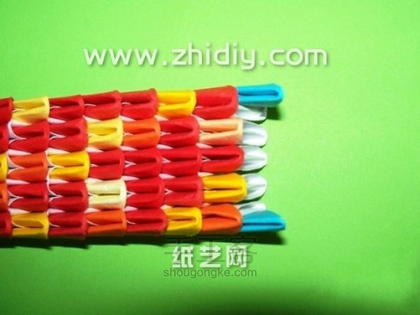 折纸三角插眼镜蛇手工制作教程 第23步