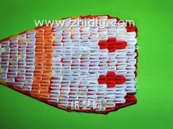 折纸三角插眼镜蛇手工制作教程 第37步