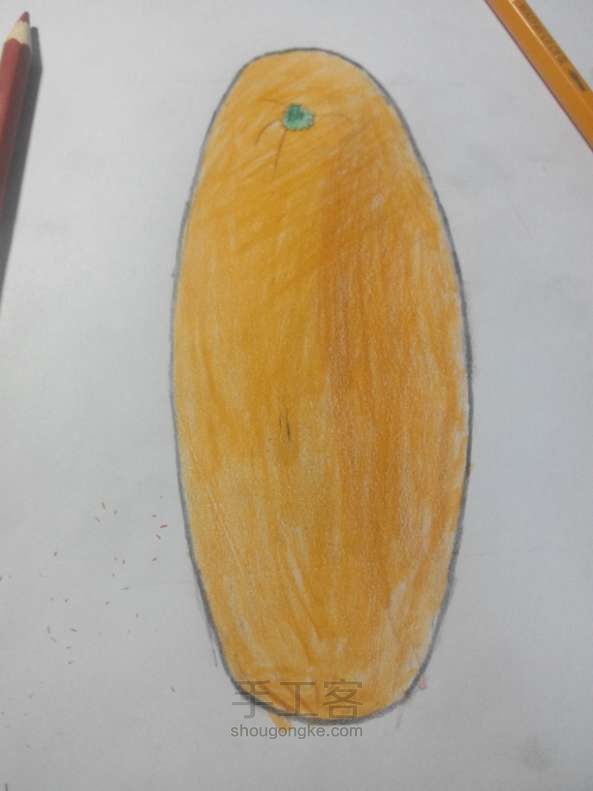 无基础3d画桔子。 第3步