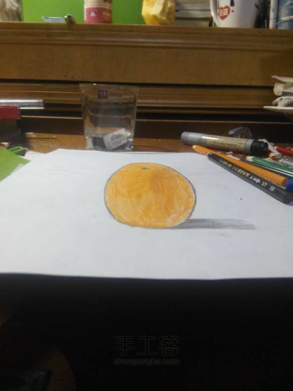 无基础3d画桔子。 第4步