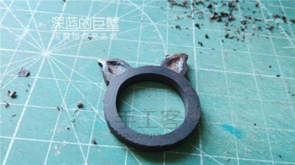 【非凡工作室】指尖的大杀器灵动猫耳木戒指手作 第5步