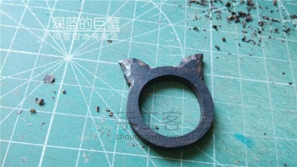 【非凡工作室】指尖的大杀器灵动猫耳木戒指手作 第6步