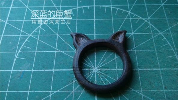 【非凡工作室】指尖的大杀器灵动猫耳木戒指手作 第7步