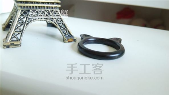【非凡工作室】指尖的大杀器灵动猫耳木戒指手作 第10步