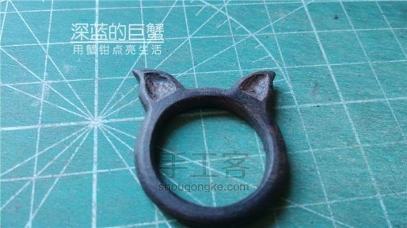【非凡工作室】指尖的大杀器灵动猫耳木戒指手作 第9步