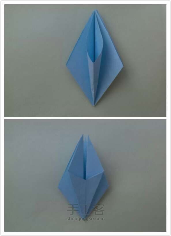 举一反三~六瓣百合花折纸教程 第9步