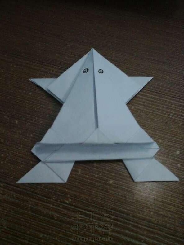 教你怎么折纸青蛙 一个会跳的青蛙DIY步骤