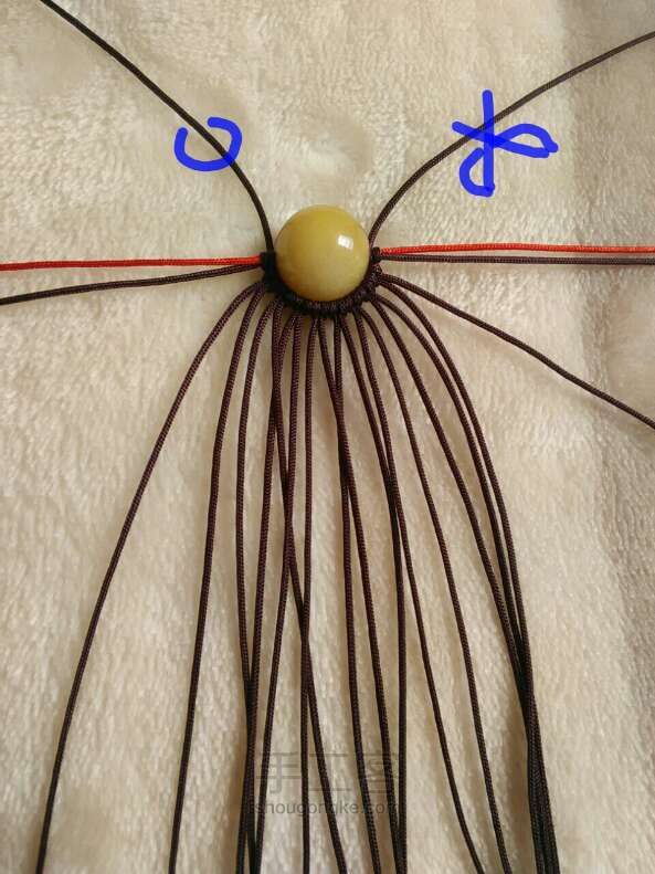 扇形项链编织教程 第6步
