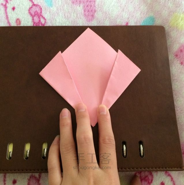 【折纸】烂漫樱花基本单元做法 第9步