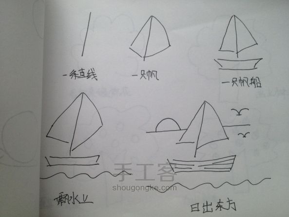 给儿子自制的简笔画小册子,希望他也喜欢画画------ 第6步